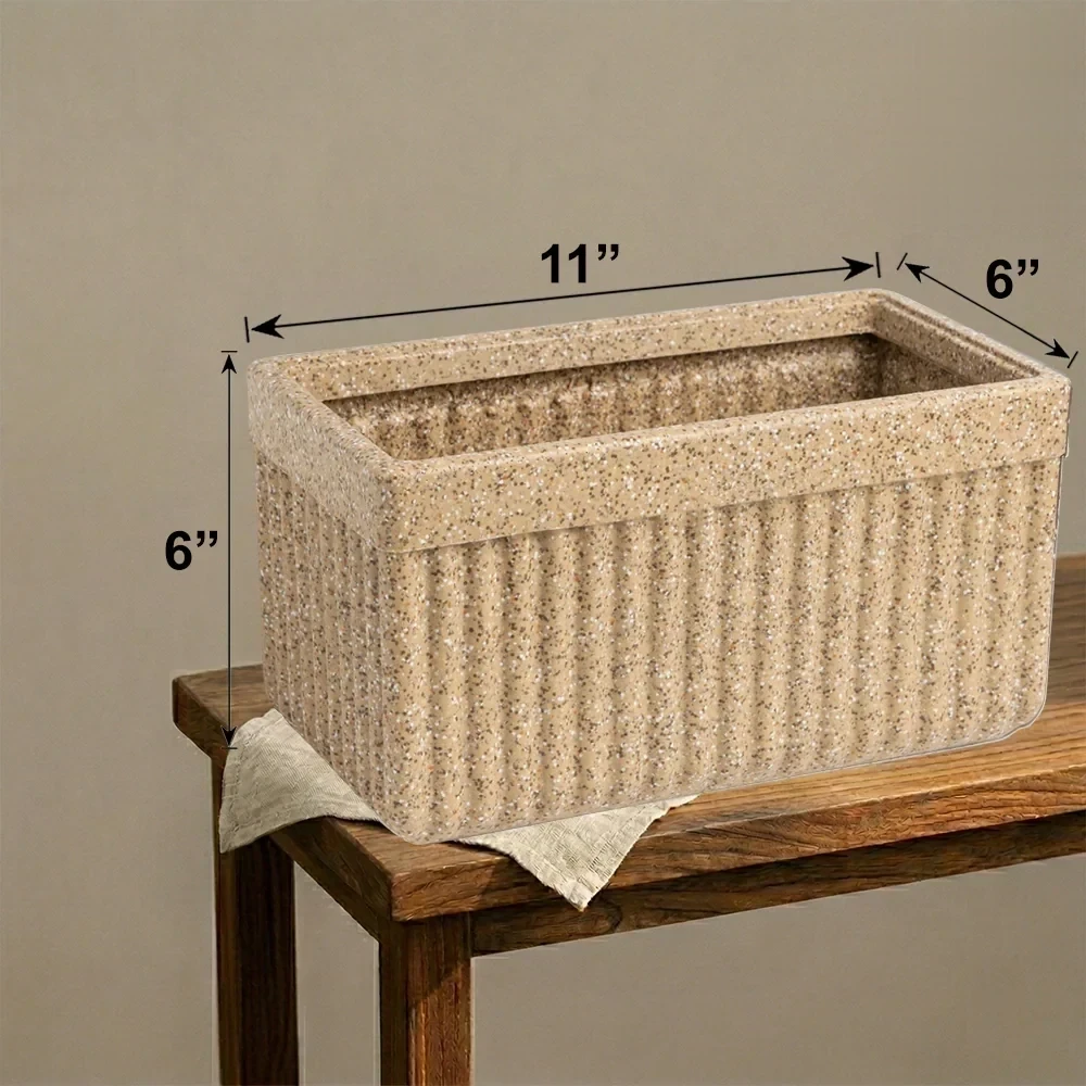 Roto Tiny 03 Self Watering Rectangular Planter Pot 11" - product image 7
