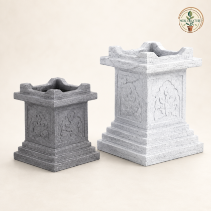Roto Tulsi Planter Big 13 00 X 13 00 X 17 In H Assorted Stone Finish - Nook & Nature