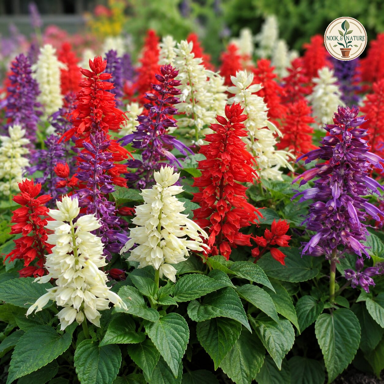 Salvia Splendens Cleopatra Mixture Seeds - Nook & Nature