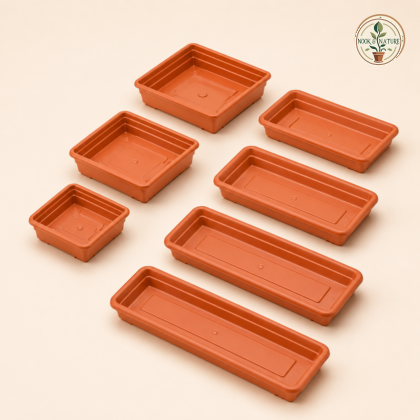 Square Planter Plate No 5555 Square 11 X 11 Brown - Nook & Nature