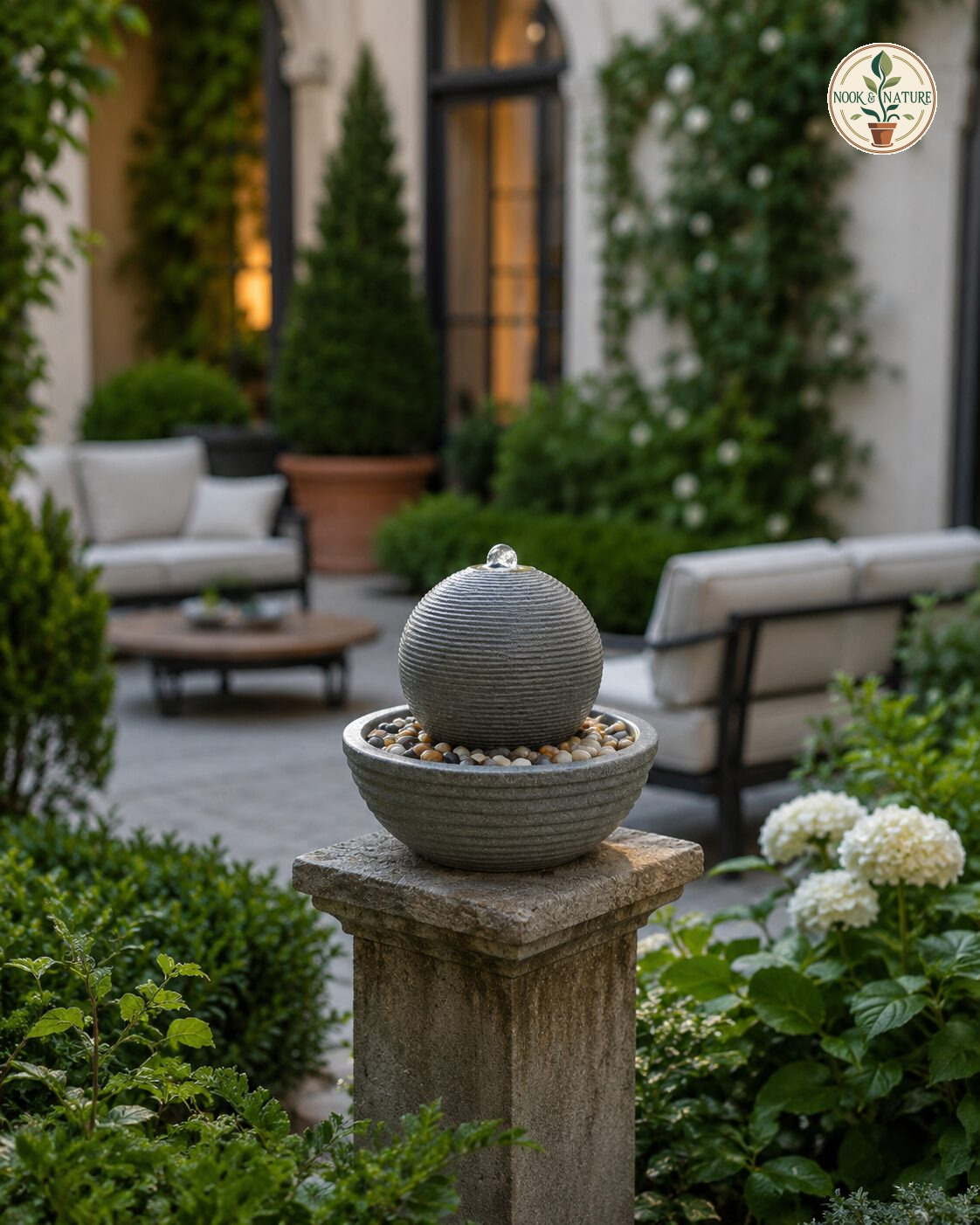 Table Top Sphere Fountain - Nook & Nature