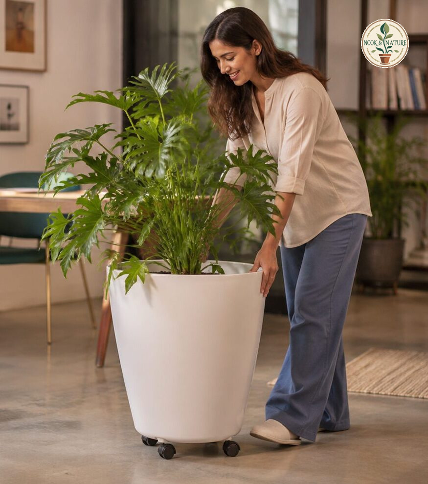 Valencia Planter with Wheels - Nook & Nature
