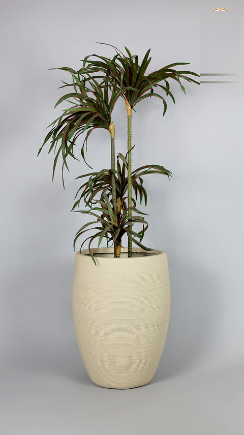 Violet Fiberglass Planter – Beige - Nook & Nature