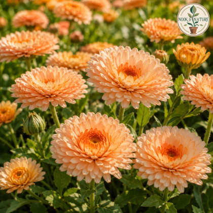 Calendula Bon Bon Apricot Flower Seeds