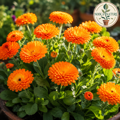 Calendula Bon Bon Orange Flower Seeds