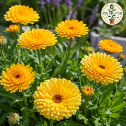 Calendula Bon Bon Yellow Flower Seeds