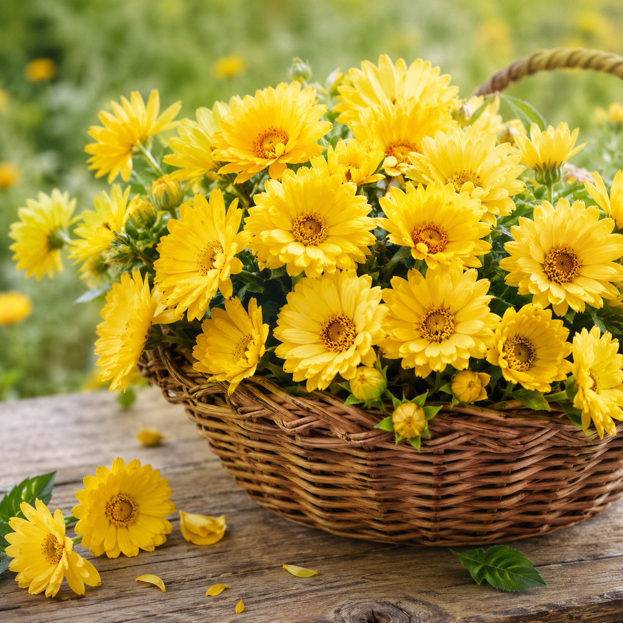 Calendula Bon Bon Yellow Flower Seeds - Image 2