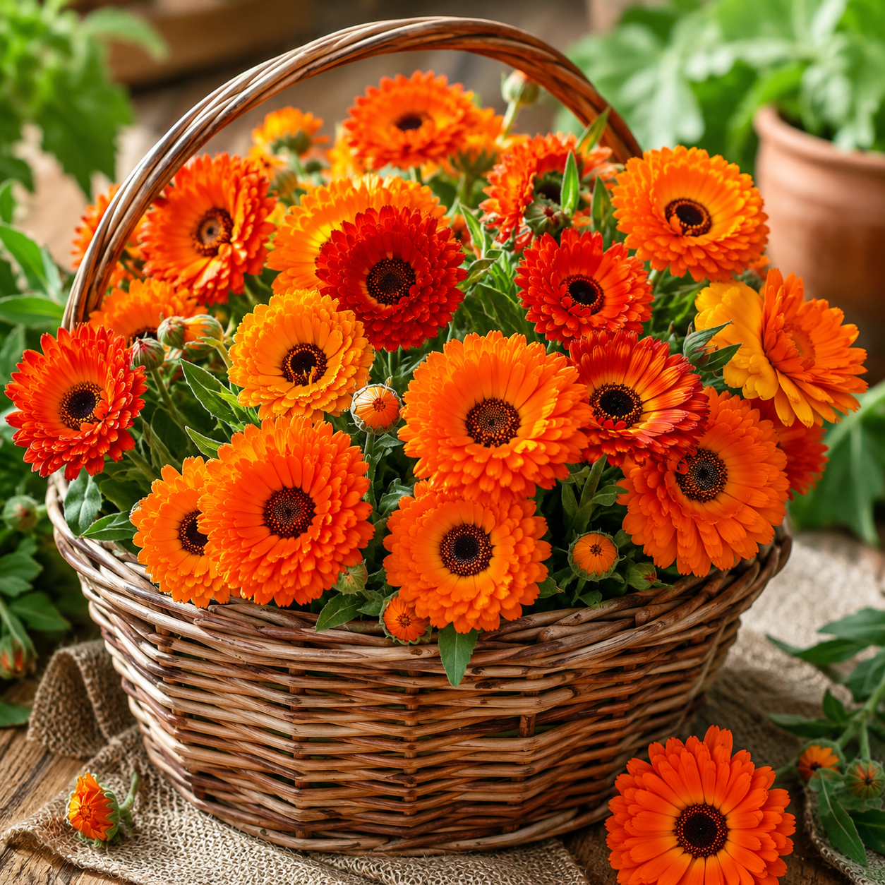Calendula Neon Red Flame Flower Seeds - Image 2