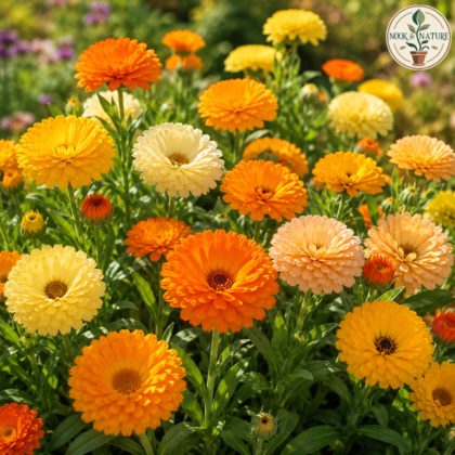 Calendula Bon Bon Mixed Flower Seeds