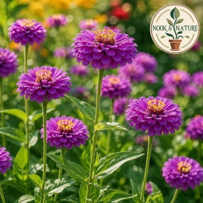 Tall Zinnia Purple Flower Seeds