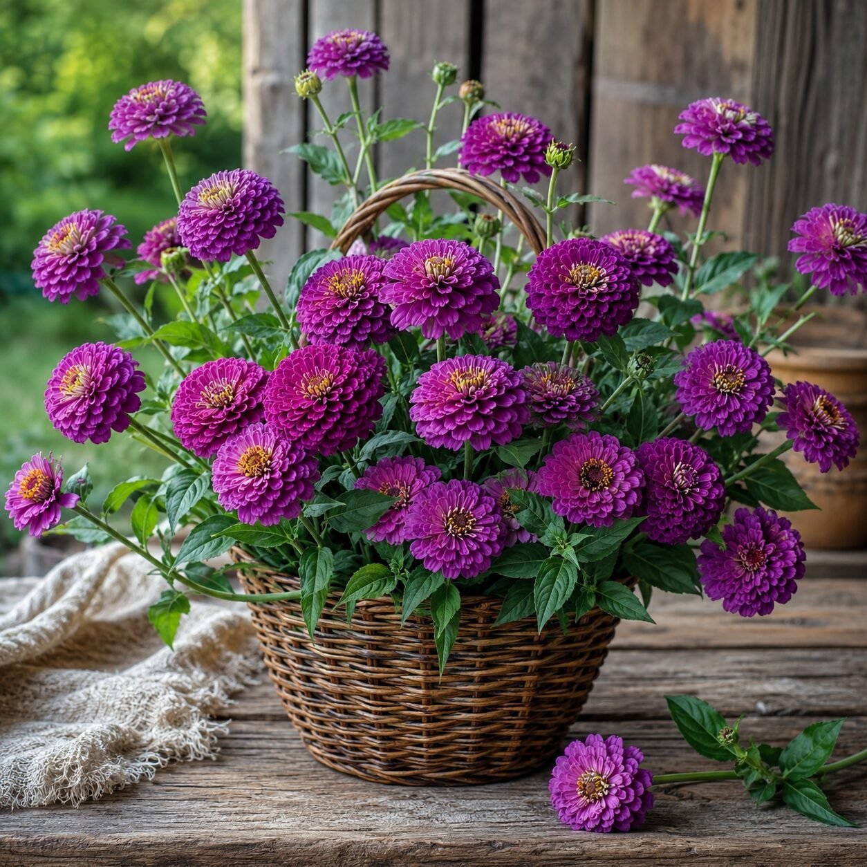 Tall Zinnia Purple Flower Seeds - Image 2