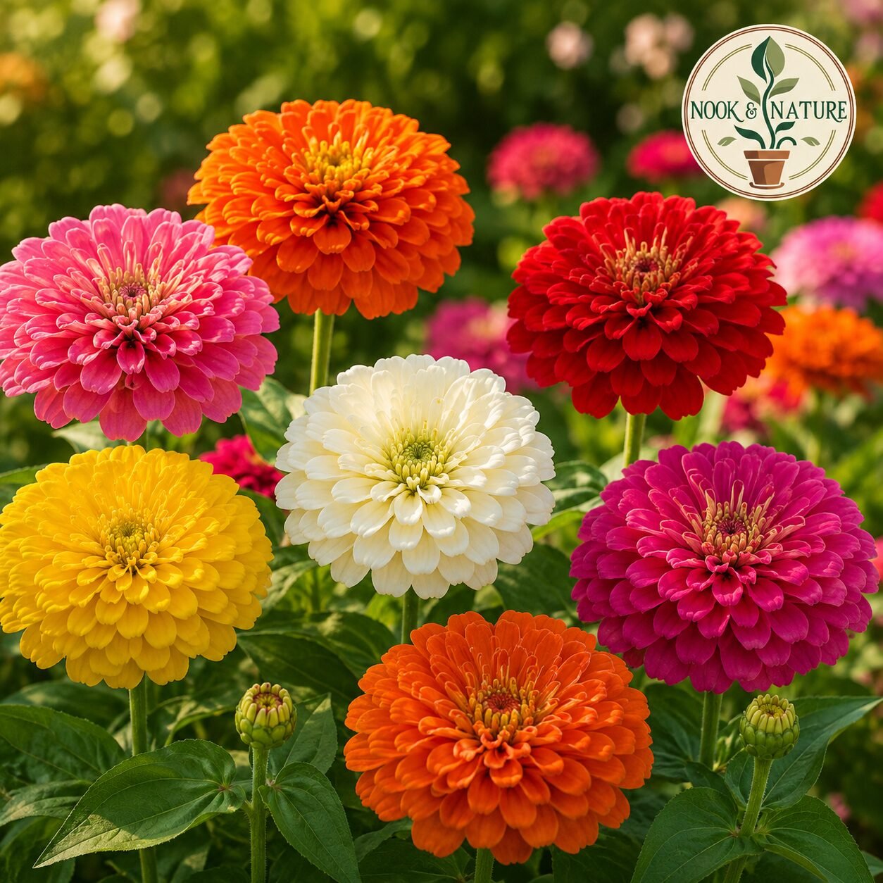 Giant Mixed Zinnia Elegans Flower Seeds