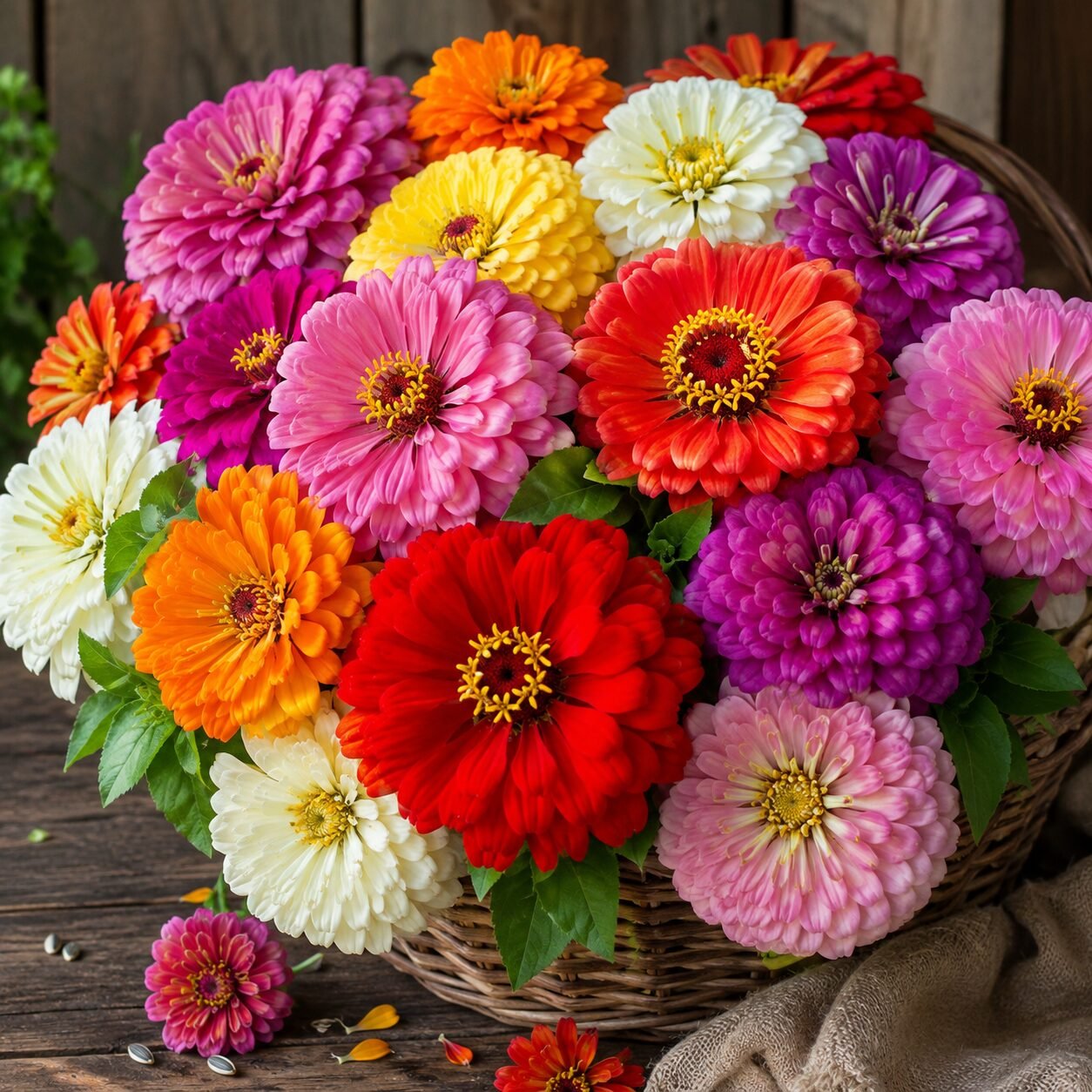 Giant Mixed Zinnia Elegans Flower Seeds - Image 2