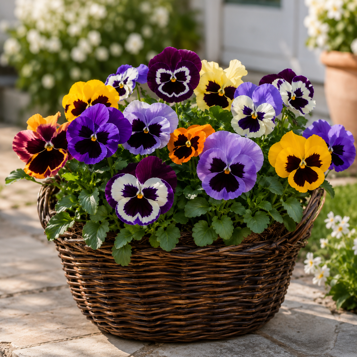 Hybrid Pansy Blotched Mixture Flower Seeds - Image 2