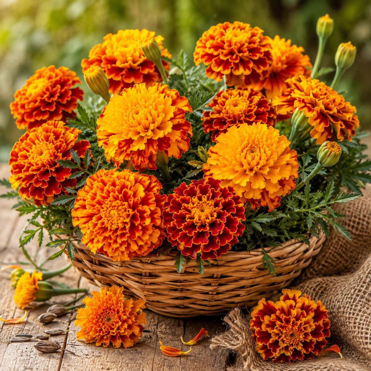 Marigold Cracker Jack Flower Seeds - Image 2