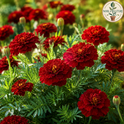 Marigold Double Red Cherry Flower Seeds