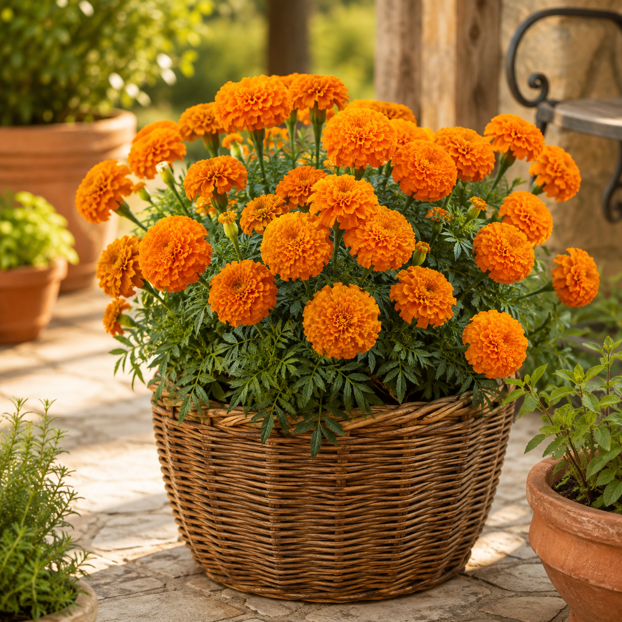 Marigold Perfection Orange Flower Seeds - Image 2