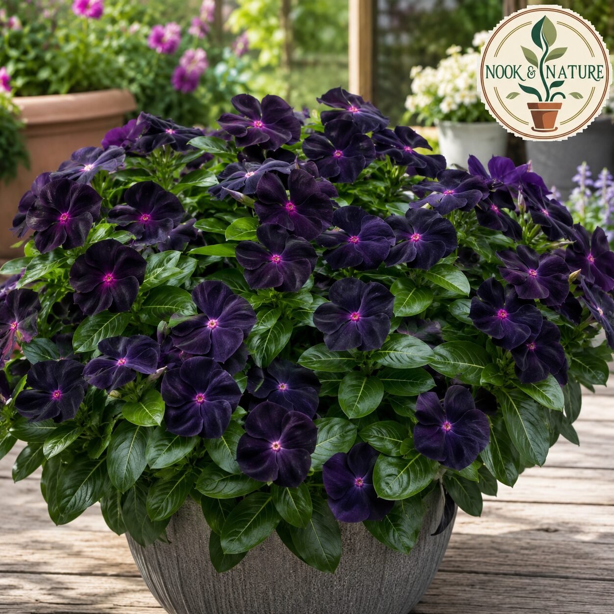 Nana Vinca Black Purple Flower Seeds