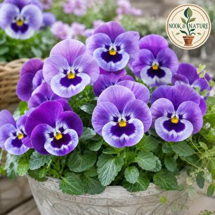 Pansy Purple Smile Flower Seeds
