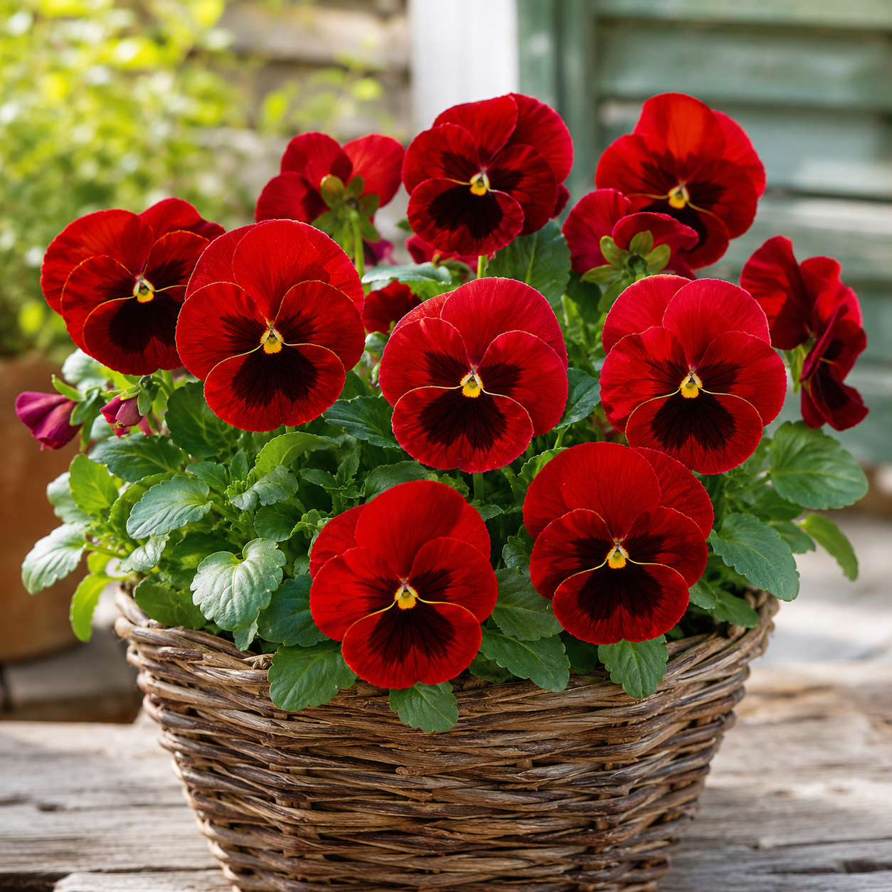 Pansy Scarlet Red Flower Seeds - Image 2