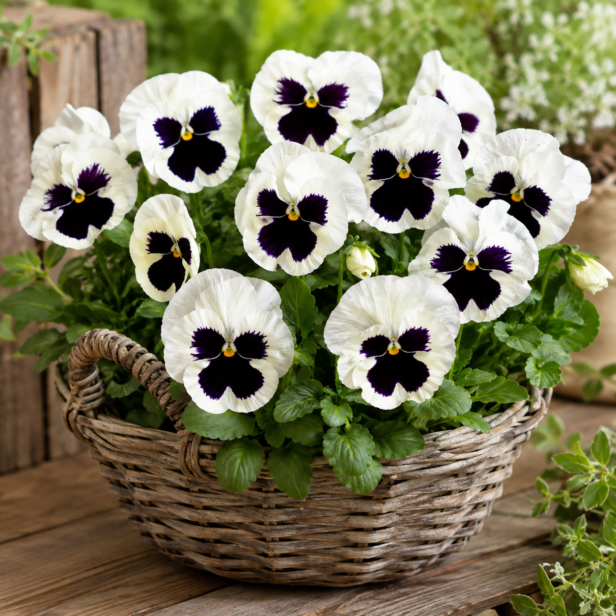 Pansy White Blotch Flower Seeds - Image 2