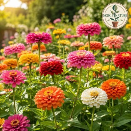 Tall Zinnia Mixed Flower Seeds