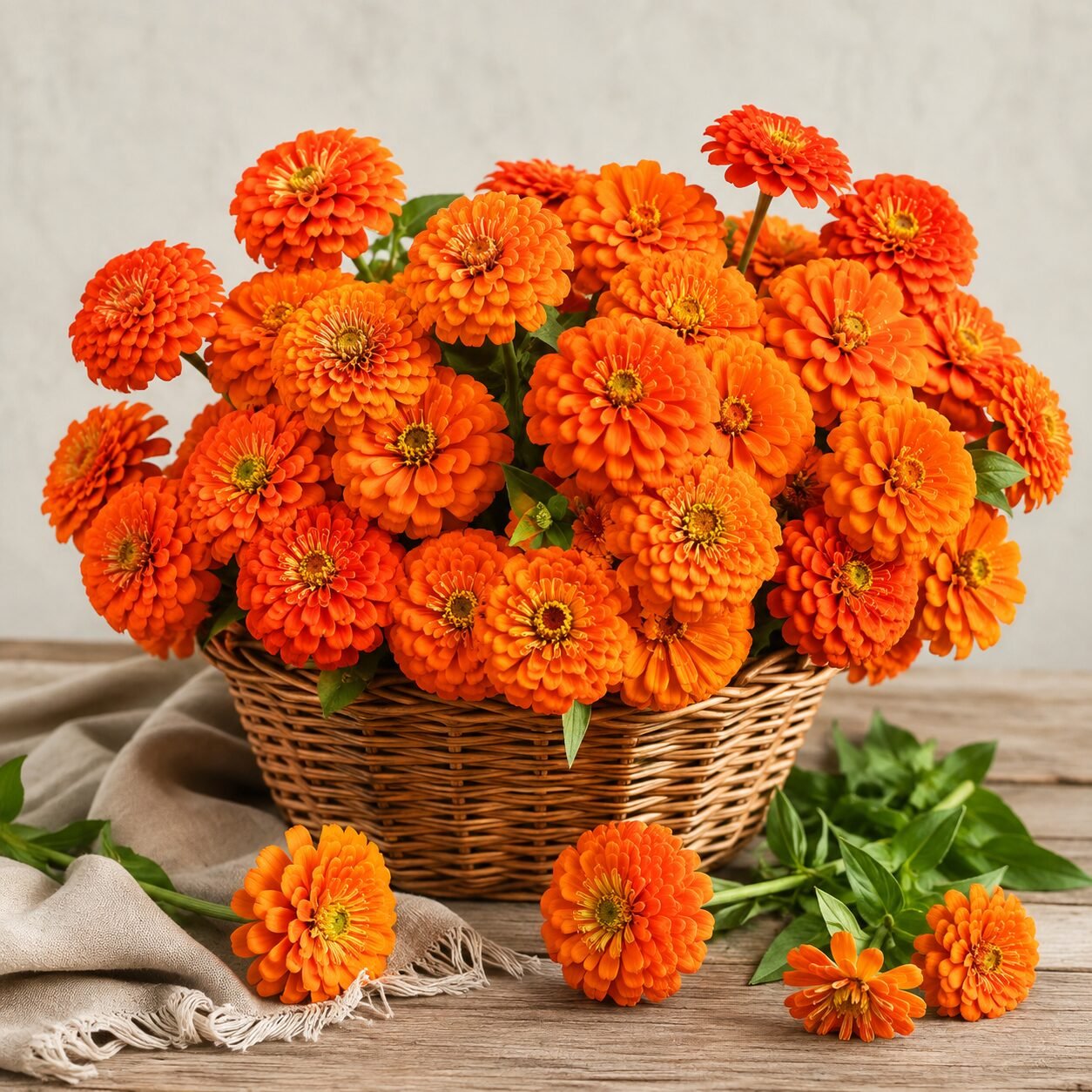 Tall Zinnia Orange Flower Seeds - Image 2
