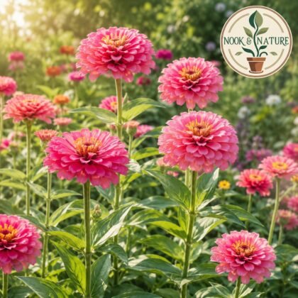 Tall Zinnia Pink Flower Seeds