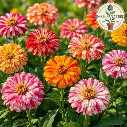 Zinnia Peppermint Stick Flower Seeds