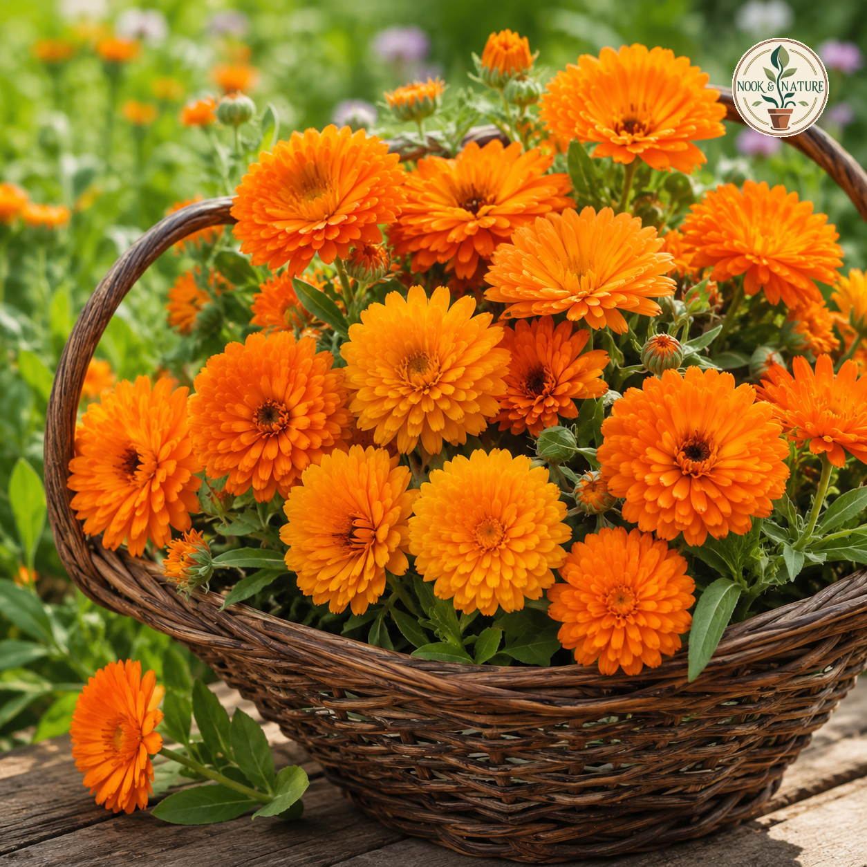 Calendula Bon Bon Orange Flower Seeds