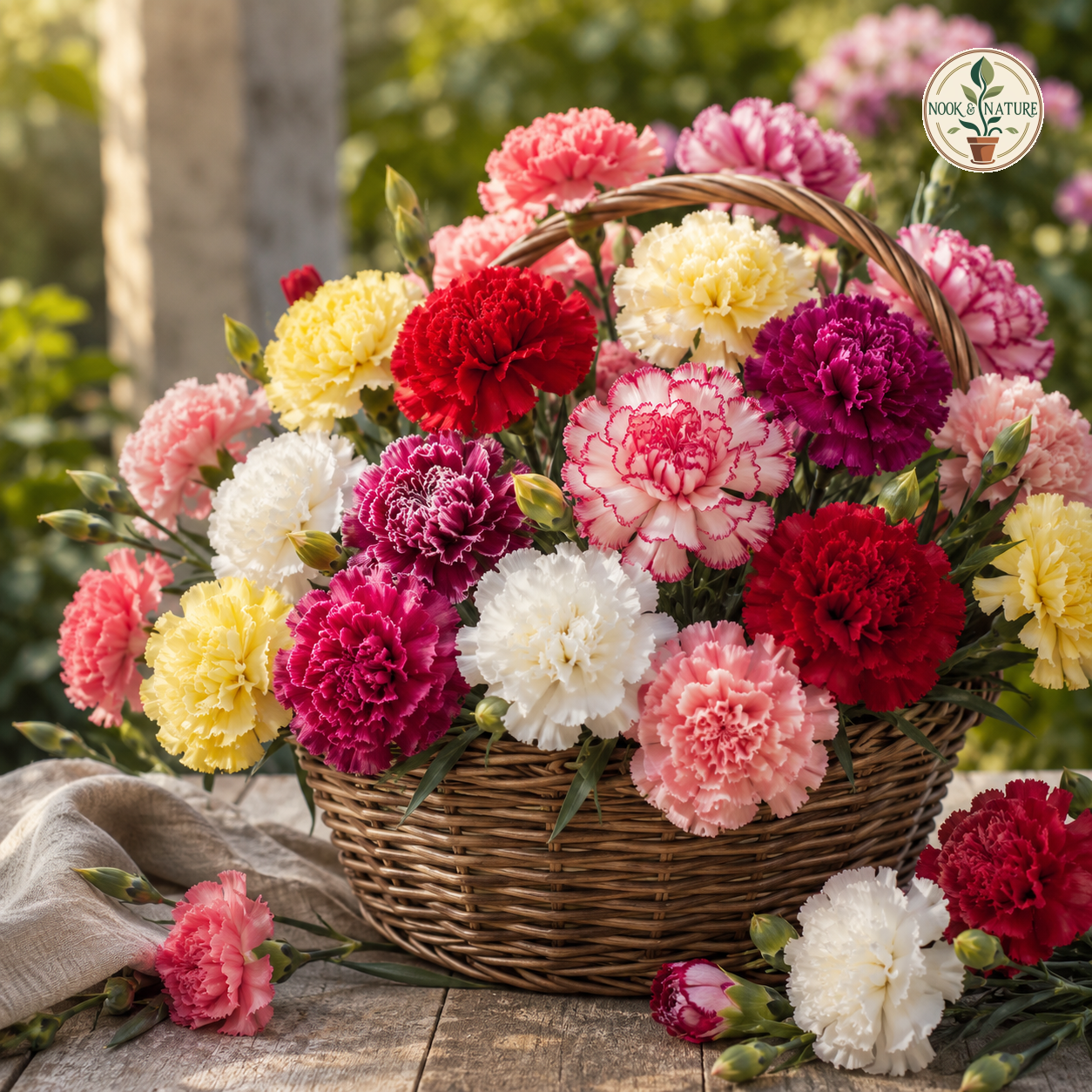 Carnation Giant Chabaud Mixed Flower Seeds - Nook & Nature