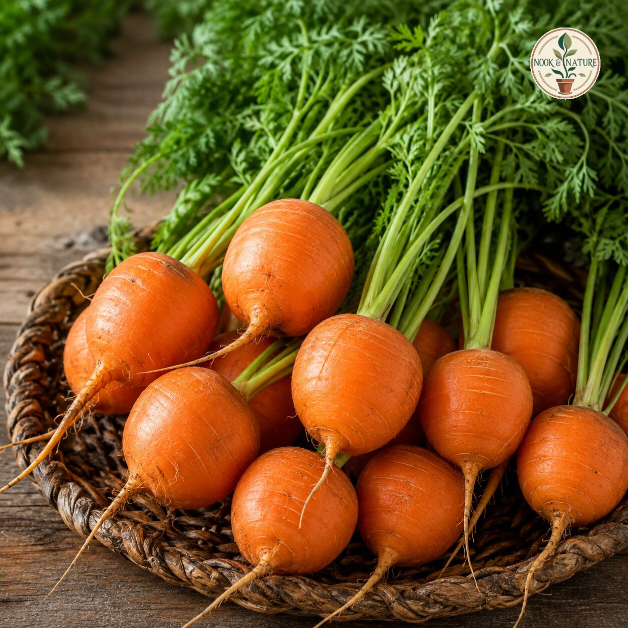 Carrot Round Nantes Seeds - Nook & Nature
