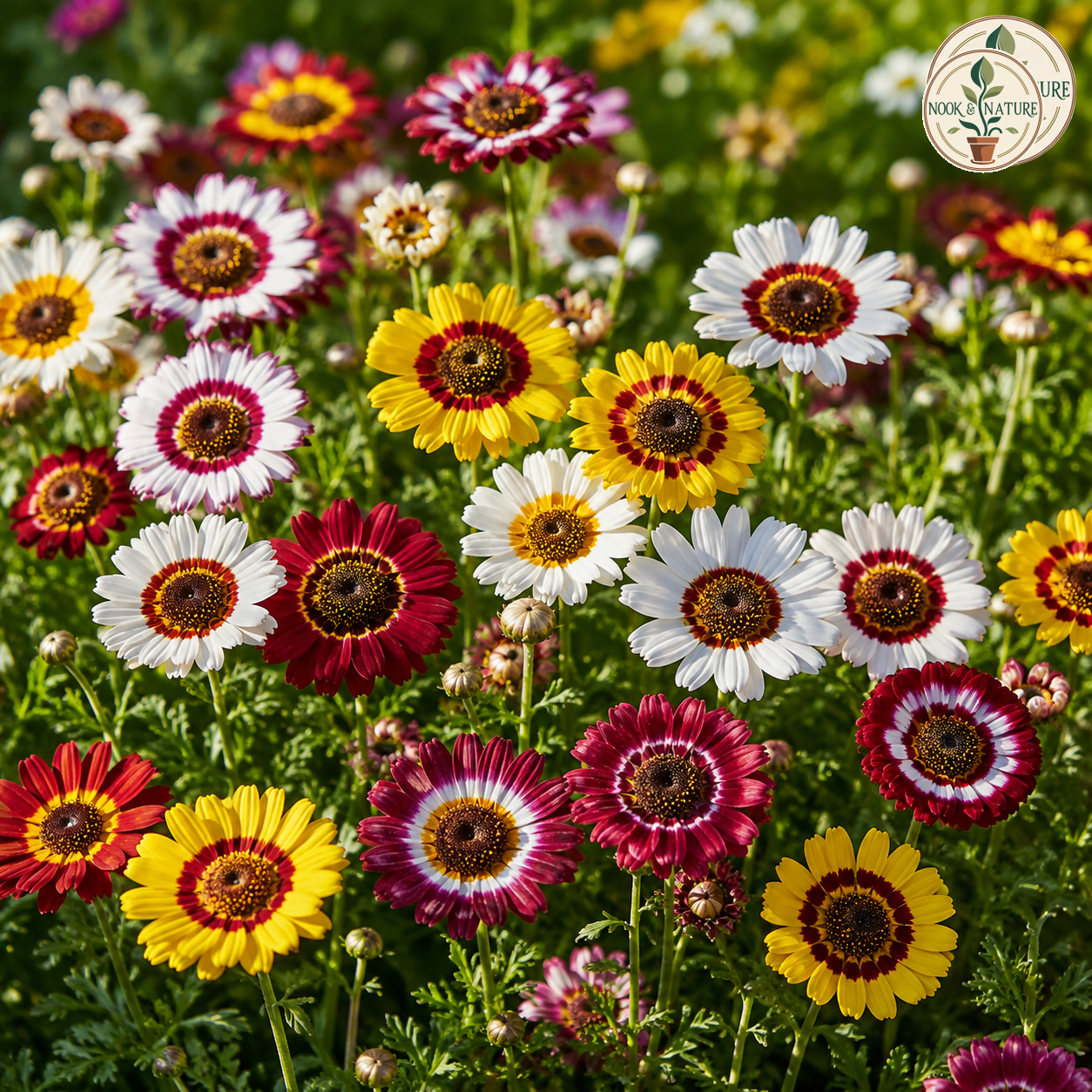 Chrysanthemum Carinatum Mixed Flower Seeds - Nook & Nature