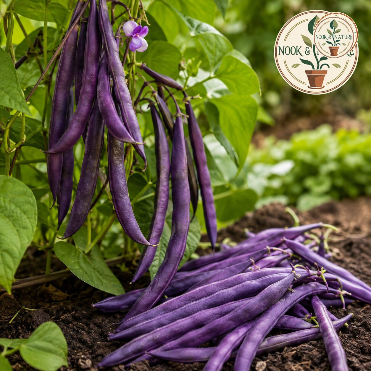 Climbing Beans Violette Seeds - Nook & Nature