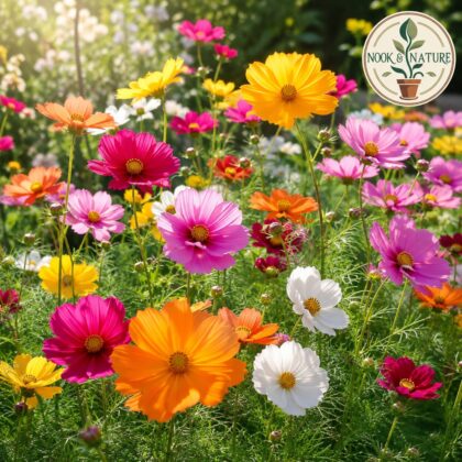 Cosmos Bright Lights Mixed Flower Seeds - Nook & Nature