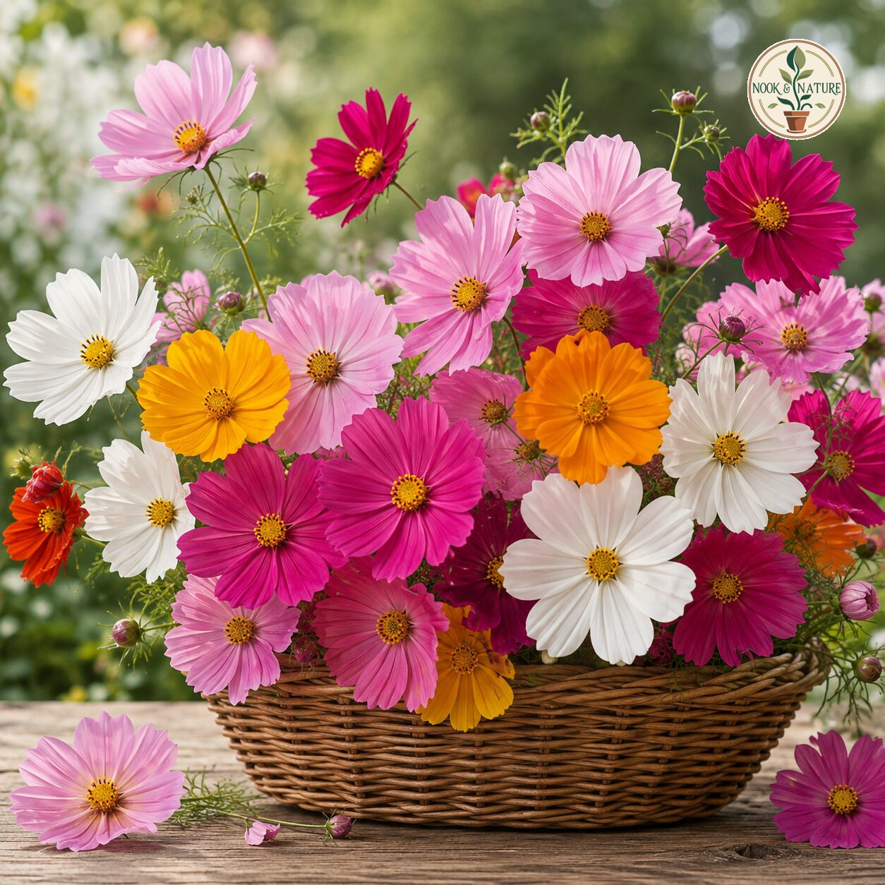 Cosmos Bright Lights Mixed Flower Seeds - Nook & Nature
