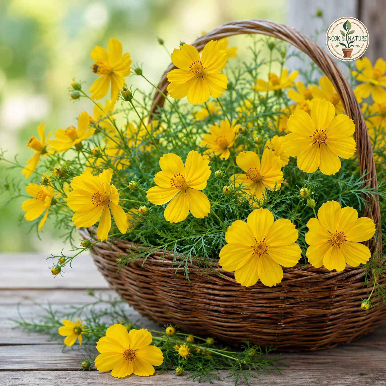 Cosmos Bright Lights Yellow Flower Seeds - Nook & Nature