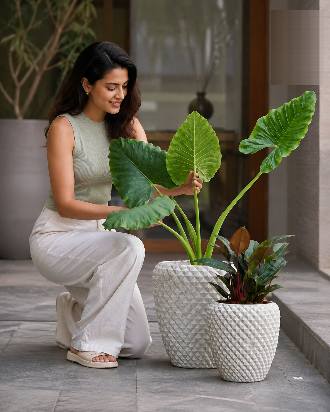 Diamond Low Planter - Nook & Nature