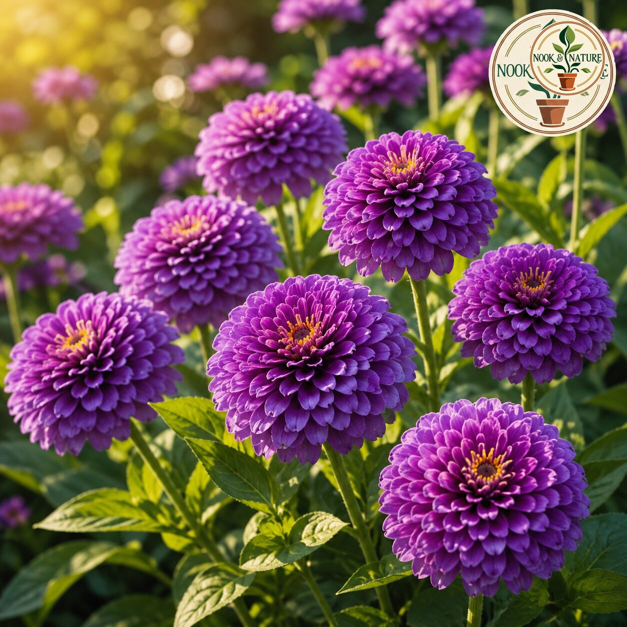 Dreamland Zinnia Purple Flower Seeds - Nook & Nature