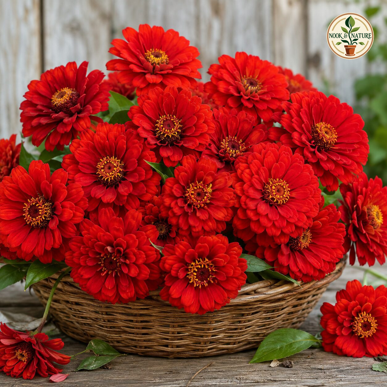 Dreamland Zinnia Red Flower Seeds - Nook & Nature
