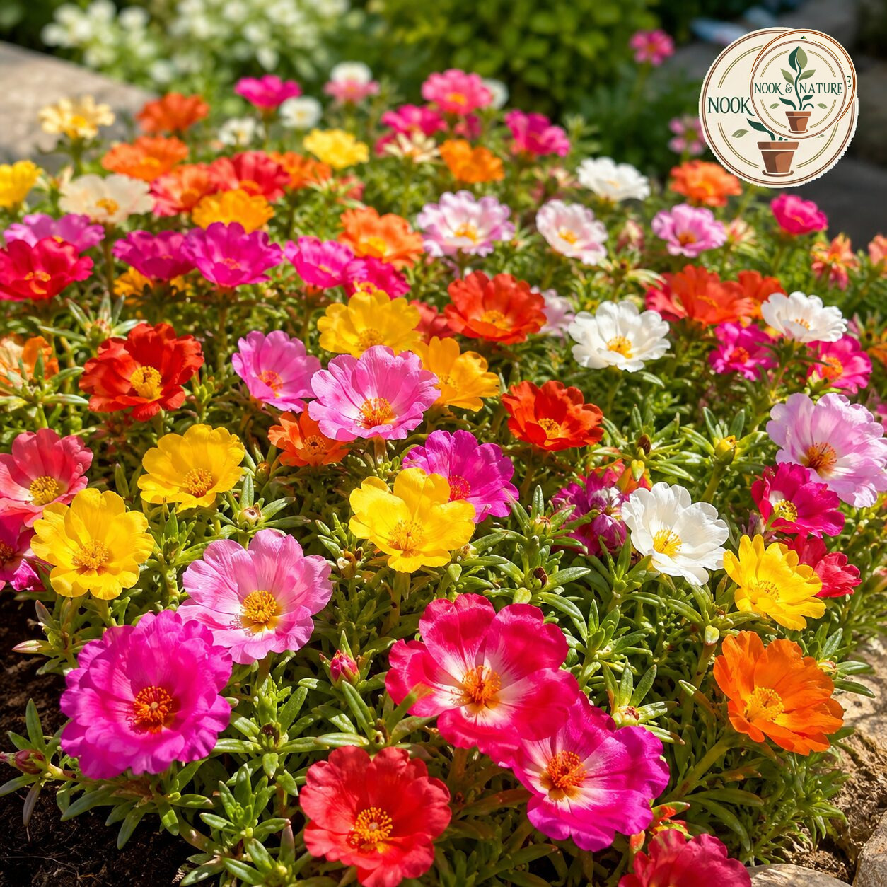 F1 Hybrid Portulaca Mixed Flower Seeds - Nook & Nature