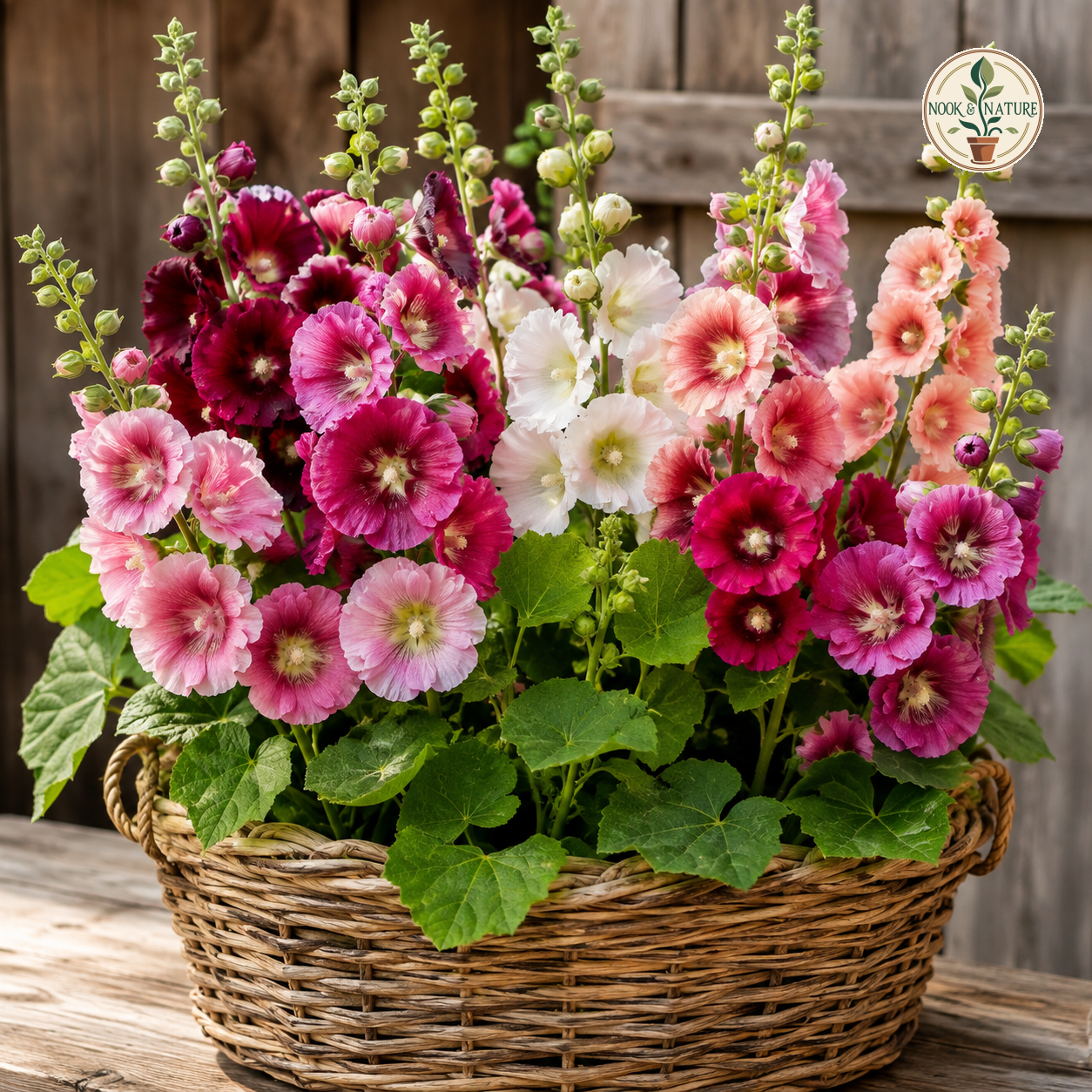 Hollyhock Mixed Flower Seeds - Nook & Nature