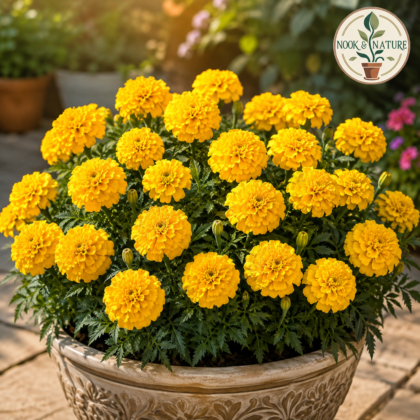 Marigold Dwarf Yellow Flower Seeds - Nook & Nature