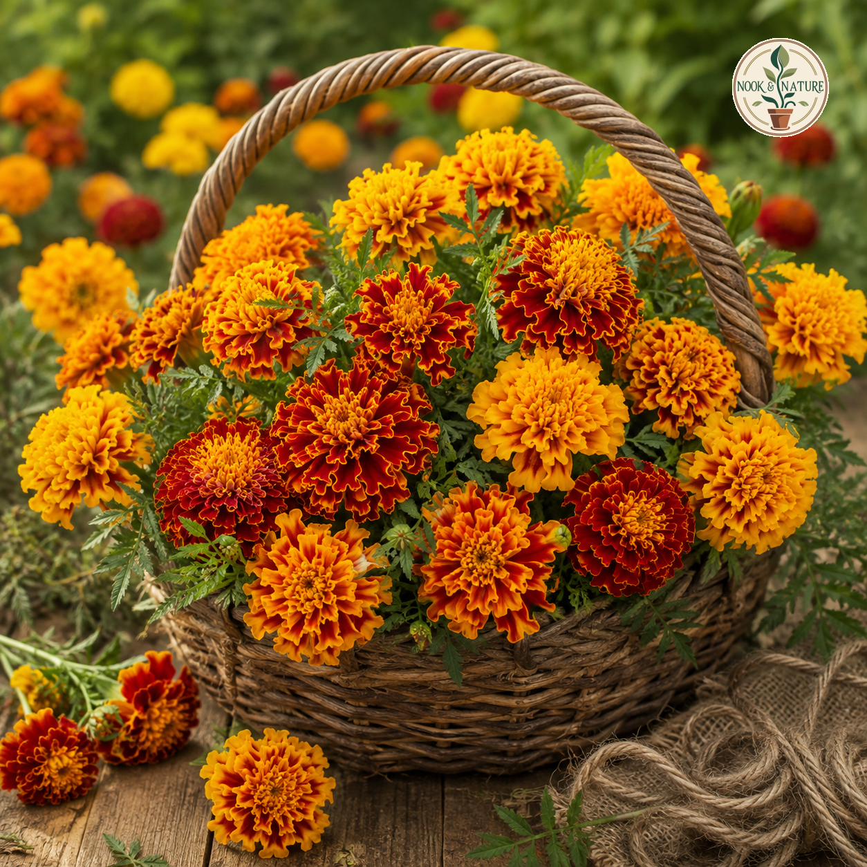 Marigold French Royal Flower Seeds - Nook & Nature