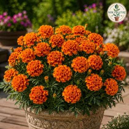 Marigold Nana Patula Orange Flower Seeds - Nook & Nature