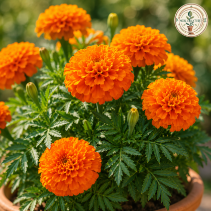 Marigold Perfection Orange Flower Seeds - Nook & Nature