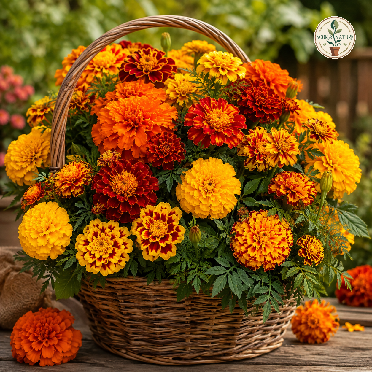 Marigold Rodeo Royal Mixed Flower Seeds - Nook & Nature