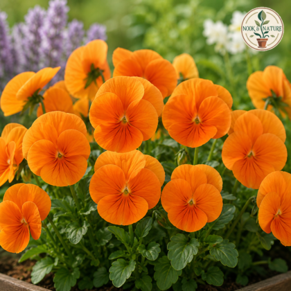 Pansy Arancione Orange Flower Seeds - Nook & Nature