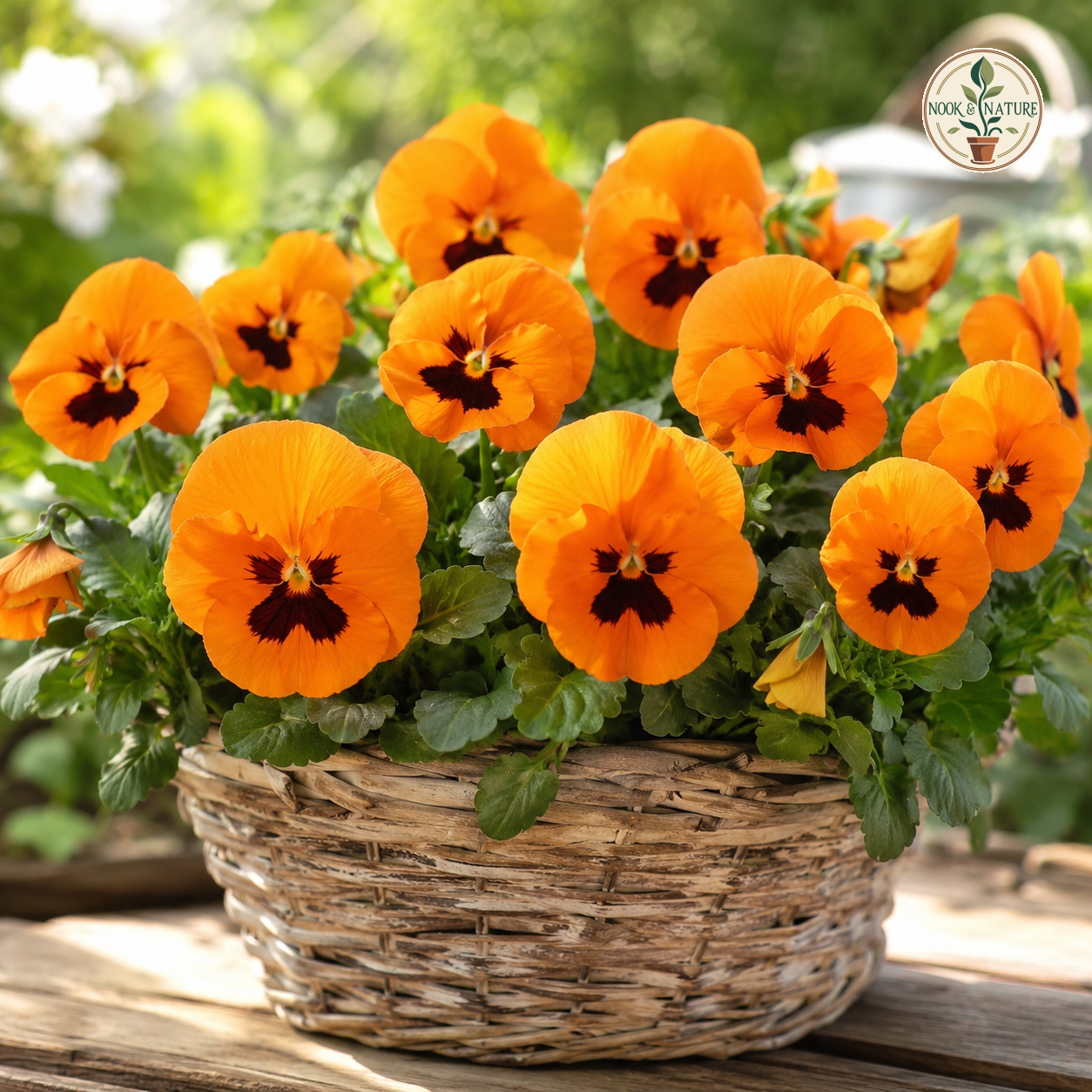 Pansy Arancione Orange Flower Seeds - Nook & Nature