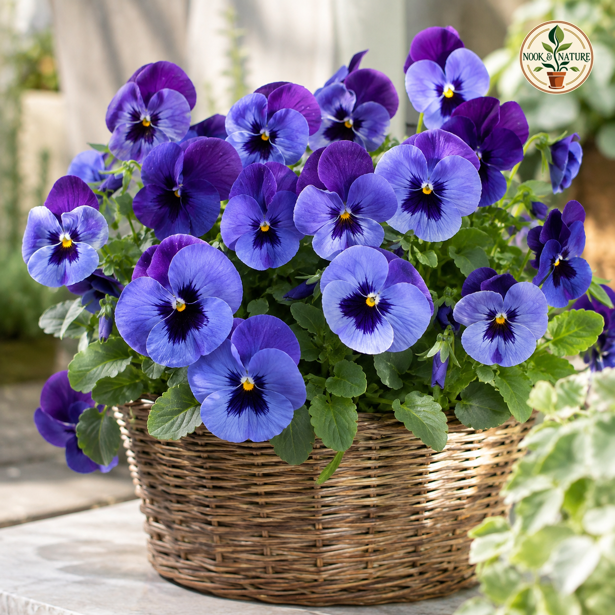 Pansy Purple Blue Flower Seeds - Nook & Nature